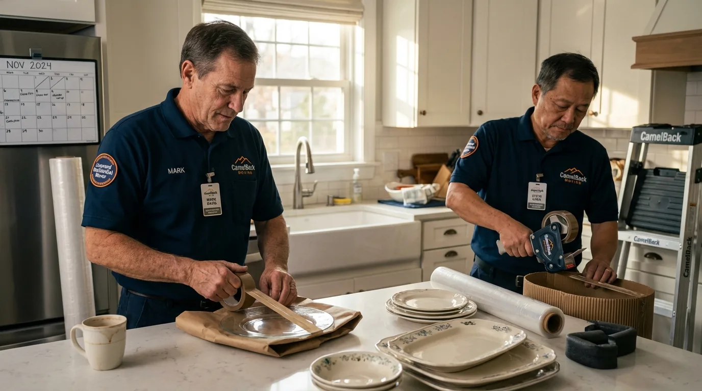 Professional crew packing kitchen dishware in Pittsburgh, PA